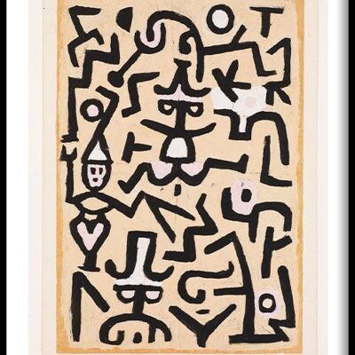 Walljar - Paul Klee - Comedians - Poster mit Rahmen / 30 x 45 cm