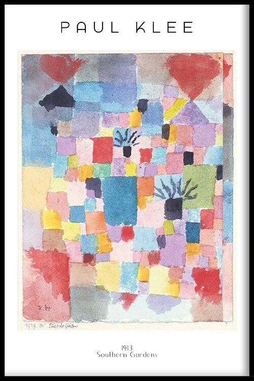Walljar - Paul Klee - Southern Gardens - Poster met lijst / 30 x 45 cm