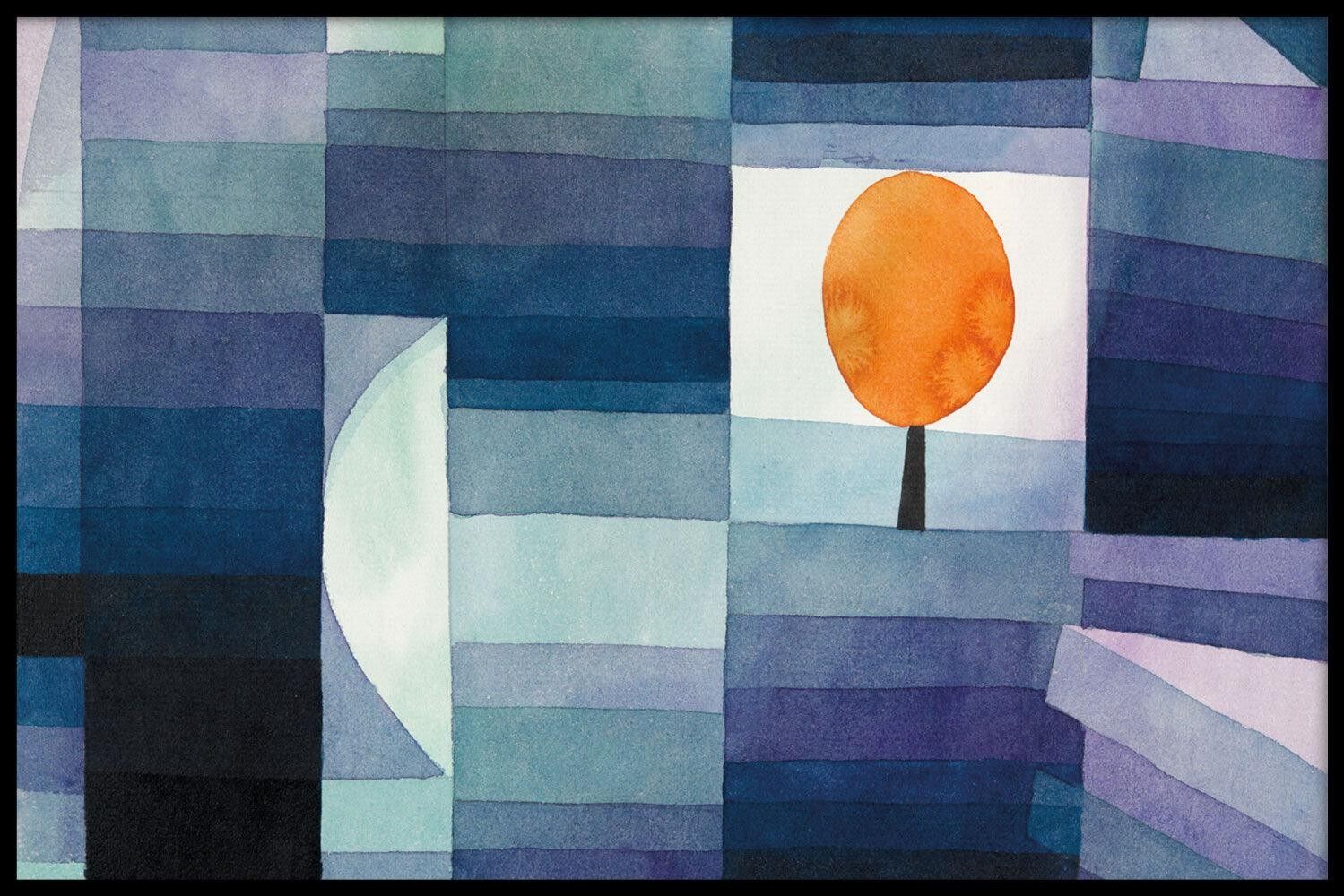 Walljar - Paul Klee - The Harbinger Of Autumn - Affiche avec cadre / 30 x 45 cm