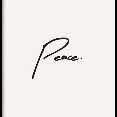 Walljar - Peace - Poster with frame / 20 x 30 cm