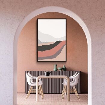 Walljar - Pink Desert Mountains - Affiche avec cadre / 40 x 60 cm 4