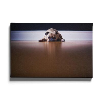 Walljar - Mops - Leinwand / 30 x 45 cm