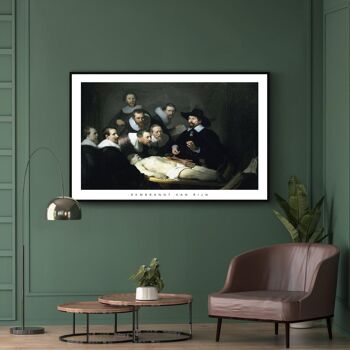 Walljar - Rembrandt van Rijn - La leçon d'anatomie - Affiche avec cadre / 30 x 45 2