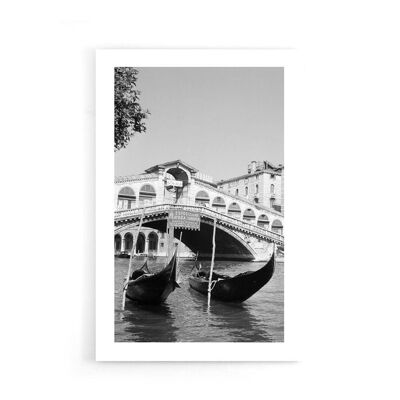 Walljar - Pont du Rialto à Venise '53 - Affiche / 50 x 70 cm