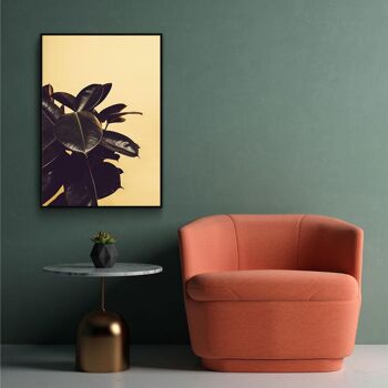 Walljar - Rubber Plant Yellow II - Affiche avec cadre / 50 x 70 cm 2