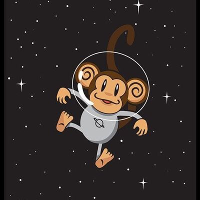 Walljar - Space Monkey - Poster con cornice / 20 x 30 cm