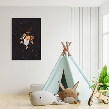 Walljar - Space Monkey - Affiche avec cadre / 20 x 30 cm 4