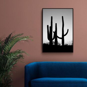 Walljar - Cactus Saguara - Affiche avec Cadre / 40 x 60 cm 3