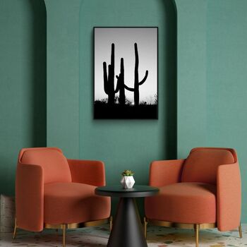 Walljar - Cactus Saguara - Affiche avec Cadre / 40 x 60 cm 4