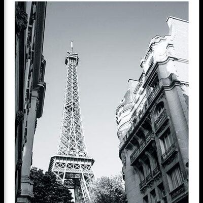 Walljar - See Through Eiffel Tower - Poster with Frame / 30 x 45 cm