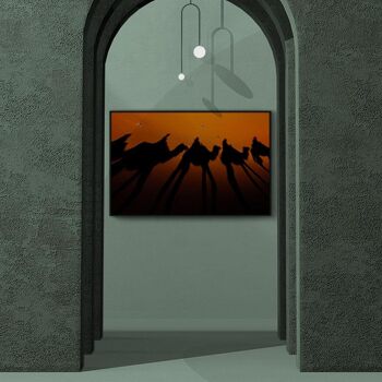 Walljar - Silhouette De Chameaux - Plexiglas / 50 x 70 cm 4