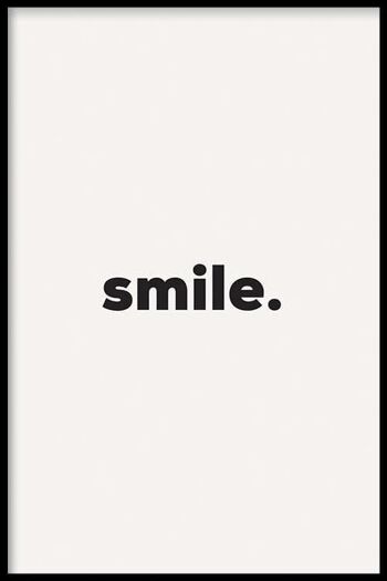 Walljar - Smile - Affiche avec cadre / 20 x 30 cm 1