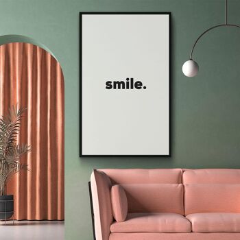 Walljar - Smile - Affiche avec cadre / 20 x 30 cm 2
