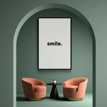 Walljar - Smile - Affiche avec cadre / 20 x 30 cm 3