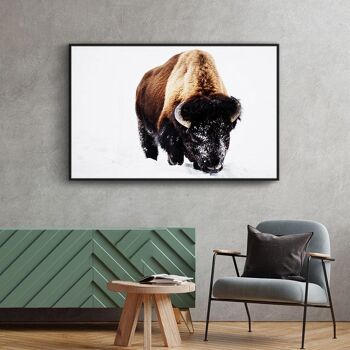 Walljar - Bison des Neiges - Toile / 60 x 90 cm 3