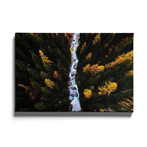Walljar - Snow River In Mountains - Canvas / 40 x 60 cm