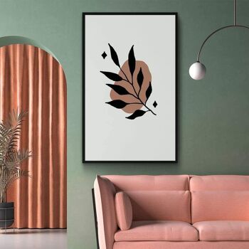 Walljar - Timbre feuille scintillante - Affiche avec cadre / 40 x 60 cm 4