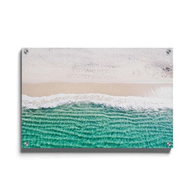 Walljar - Spoelende Oceaangolven - Plexiglas / 30 x 45 cm