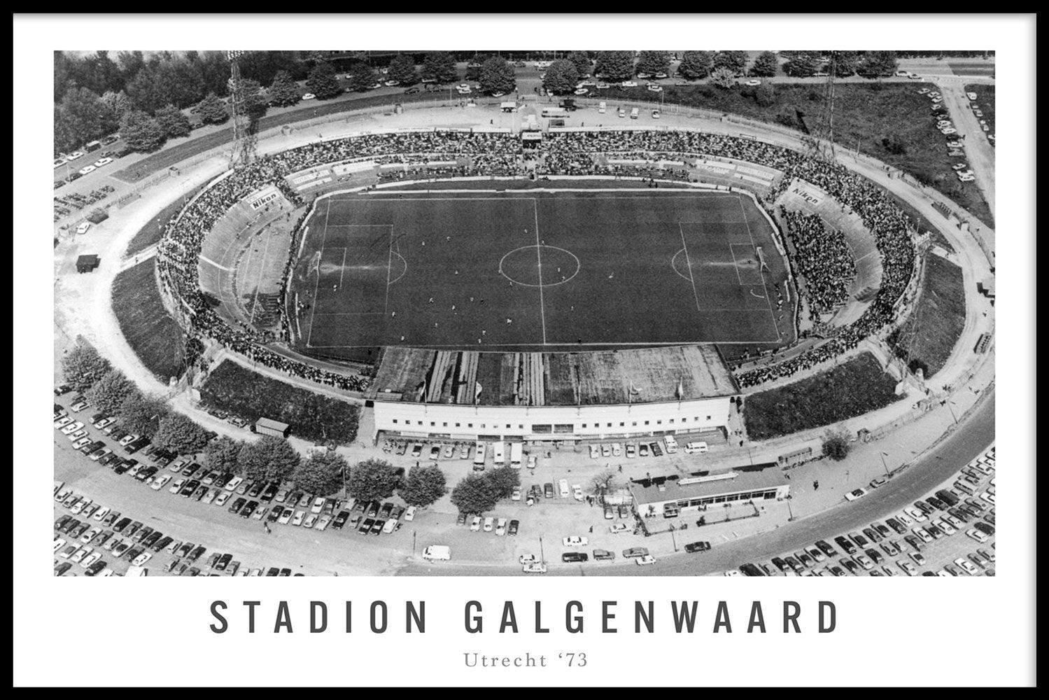 Walljar - Estadio Galgenwaard '73 - Póster con marco / 20 x 30 cm