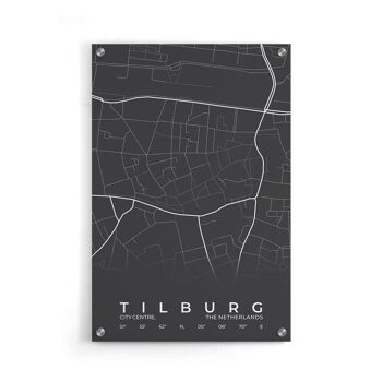 Walljar - City Map Tilburg Center - Blanc / Poster / 60 x 90 cm 5