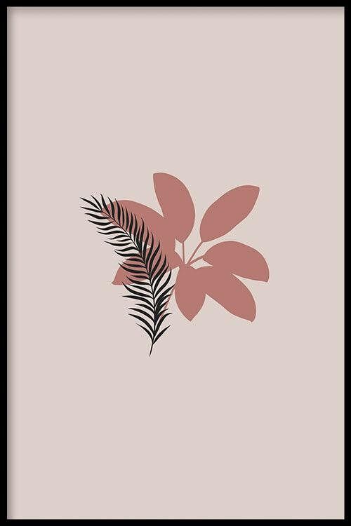 Walljar - Tropical Flower - Poster met lijst / 40 x 60 cm