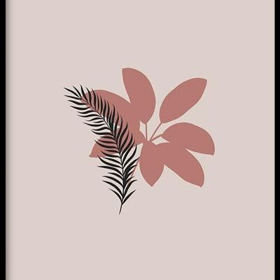 Walljar - Tropical Flower - Poster mit Rahmen / 40 x 60 cm