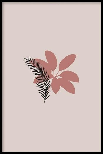 Walljar - Fleur Tropicale - Affiche avec Cadre / 40 x 60 cm 1