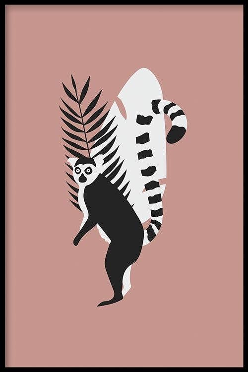 Walljar - Tropical Monkey - Poster met lijst / 40 x 60 cm
