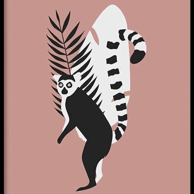 Walljar - Tropical Monkey - Poster with Frame / 40 x 60 cm