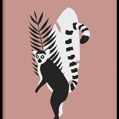 Walljar - Singe Tropical - Affiche avec Cadre / 40 x 60 cm