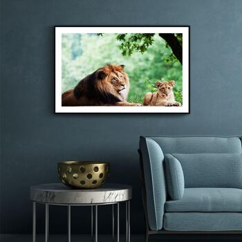 Walljar - Deux Lions d'Afrique - Plexiglas / 80 x 120 cm 2