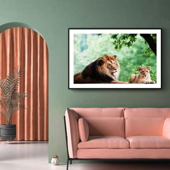 Walljar - Deux Lions d'Afrique - Plexiglas / 80 x 120 cm 3