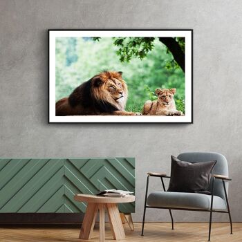 Walljar - Deux Lions d'Afrique - Plexiglas / 80 x 120 cm 4