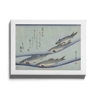 Walljar - Utagawa Kuniyoshi - Trout - Canvas / 30 x 45 cm