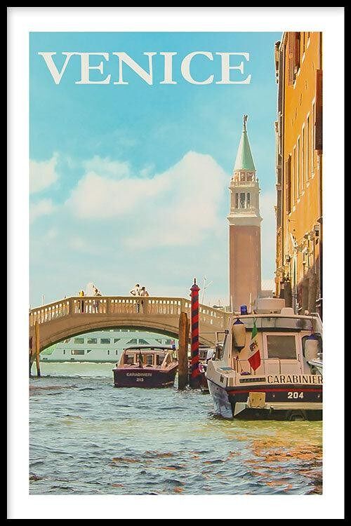 Walljar - Venetië - Poster met lijst / 50 x 70 cm
