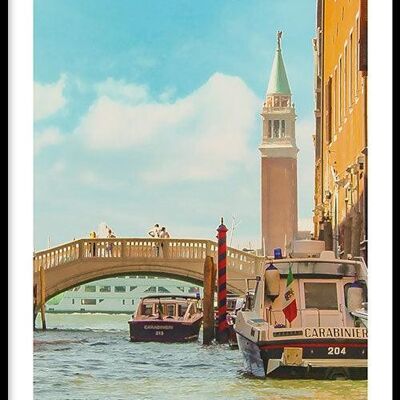 Walljar - Venedig - Poster mit Rahmen / 50 x 70 cm