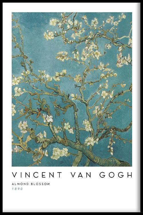 Walljar - Vincent van Gogh - Amandelbloesem - Poster met lijst / 20 x 30 cm