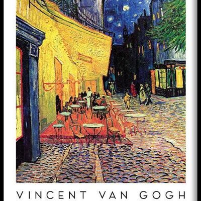 Walljar - Vincent van Gogh - Café Terrace At Night - Póster con marco / 20 x 30