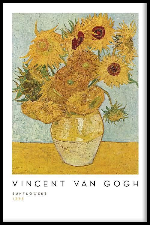 Walljar - Vincent van Gogh - Zonnebloemen - Poster met lijst / 20 x 30 cm