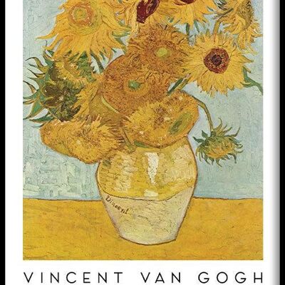Walljar - Vincent van Gogh - Zonnebloemen - Poster met lijst / 20 x 30 cm