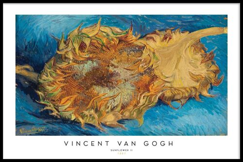Walljar - Vincent van Gogh - Zonnebloemen II - Poster met lijst / 20 x 30 cm