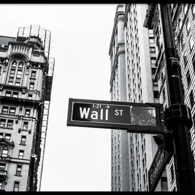 Walljar - Wall Street - Affiche avec cadre / 30 x 45 cm