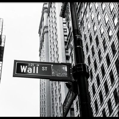 Walljar - Wall Street - Affiche avec cadre / 30 x 45 cm