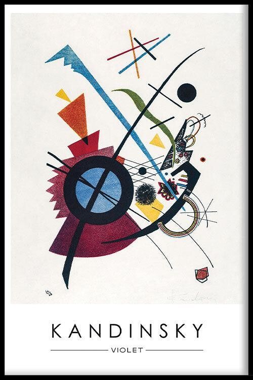 Walljar - Wassily Kandinsky - Violet - Poster met lijst / 40 x 60 cm