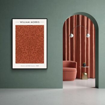 Walljar - William Morris - Glands et feuilles de chêne - Affiche avec cadre / 60 x 90 cm 2