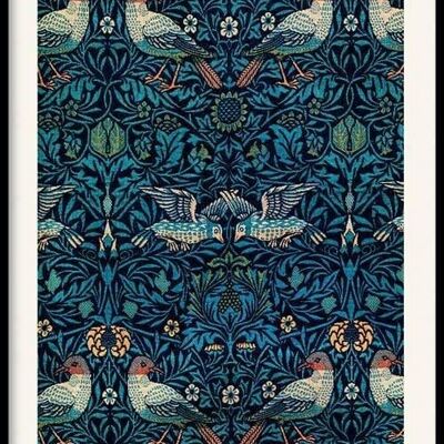 Walljar - William Morris - Birds - Poster mit Rahmen / 40 x 60 cm