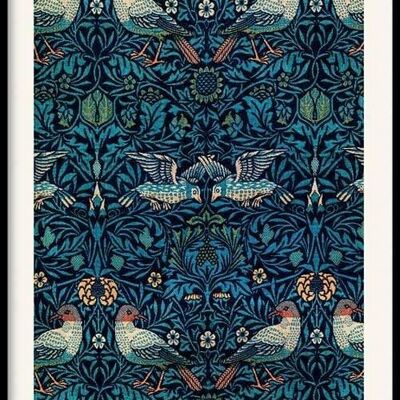 Walljar - William Morris - Oiseaux - Affiche avec cadre / 40 x 60 cm