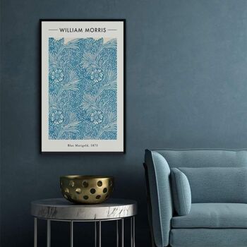 Walljar - William Morris - Blue Marigold - Affiche avec cadre / 50 x 70 cm 2
