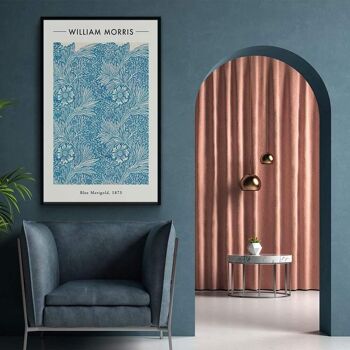 Walljar - William Morris - Blue Marigold - Affiche avec cadre / 50 x 70 cm 3