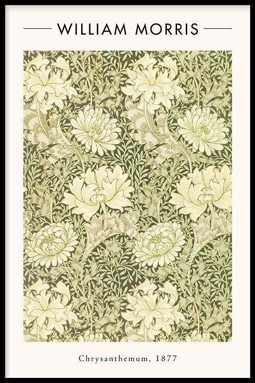 Walljar - William Morris - Chrysanthemum - Poster met lijst / 50 x 70 cm